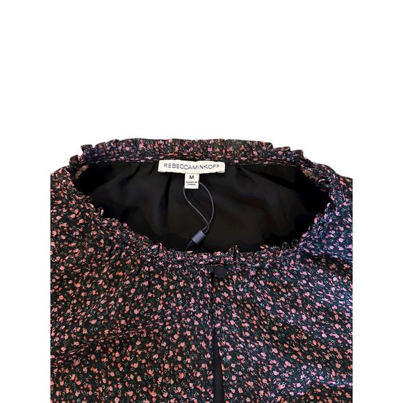 NWOT Rebecca Minkoff Floral Boho Mini Dress – M Cottagecore Romantic DateNight - Picture 2 of 8